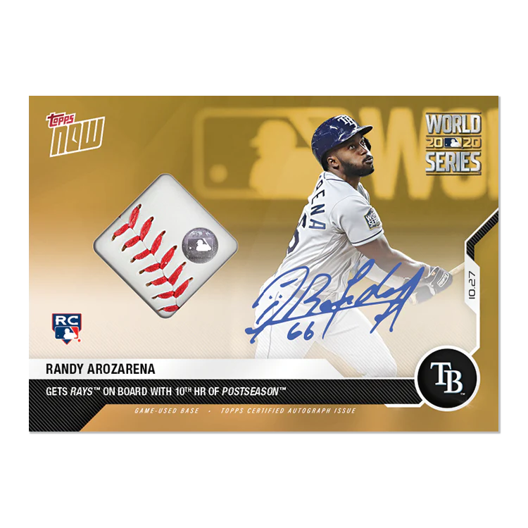 On-Card Auto-Relic # to 1 - Randy Arozarena - MLB TOPPS NOW® Card 477C