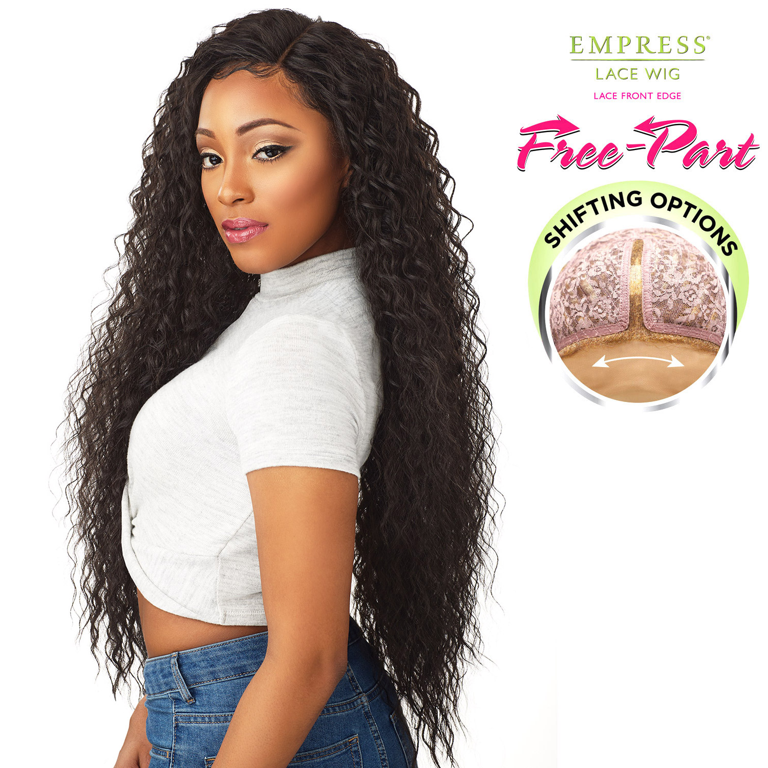 Sensationnel Synthetic Lace Front Wig Empress Edge 3-Way Free Part Lace Wig Brooklyn