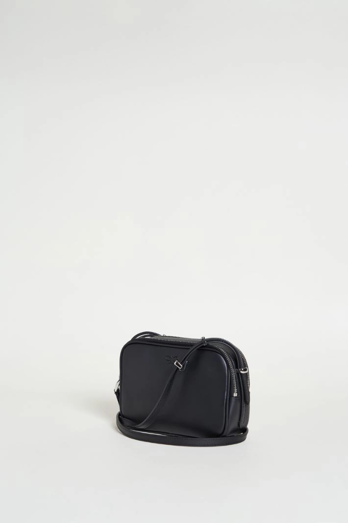 Leather mini bag - BLACK