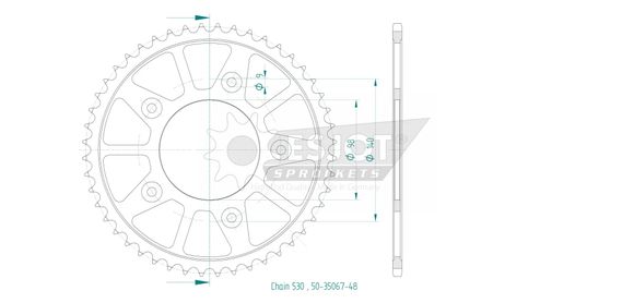 Esjot crown 48 teethHARLEY DAVIDSON 1250 PAN AMERICA - 2021 - 2024Ref: ESJO00130A / 12113081