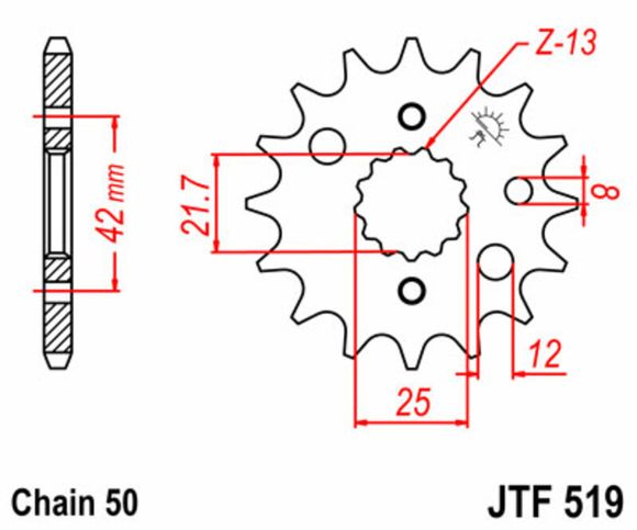 JT. Standard steel 519 - 530Ref: Jtc01131A / 1077414002