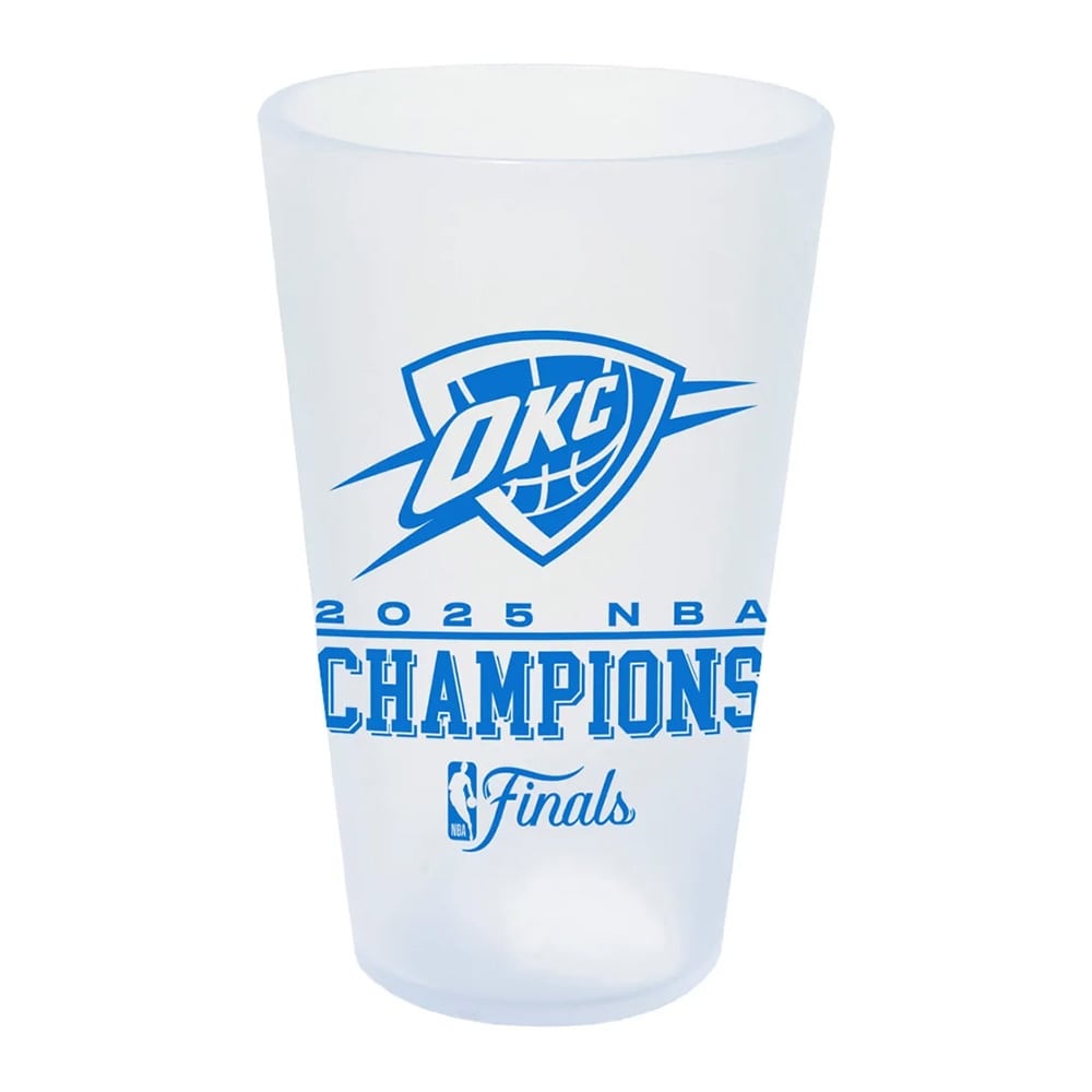 Oklahoma City Thunder 2025 NBA Champions Silicone Pint Glass