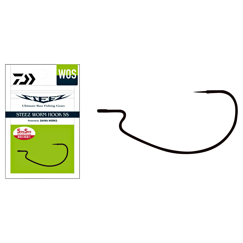 Daiwa Steez Worm Hook (Wide Offset single hook)