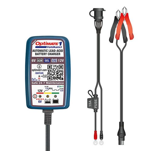Tecmate OPTIMATE 1 battery charger - TM400-A voltmatic UniversalRef: TM400A
