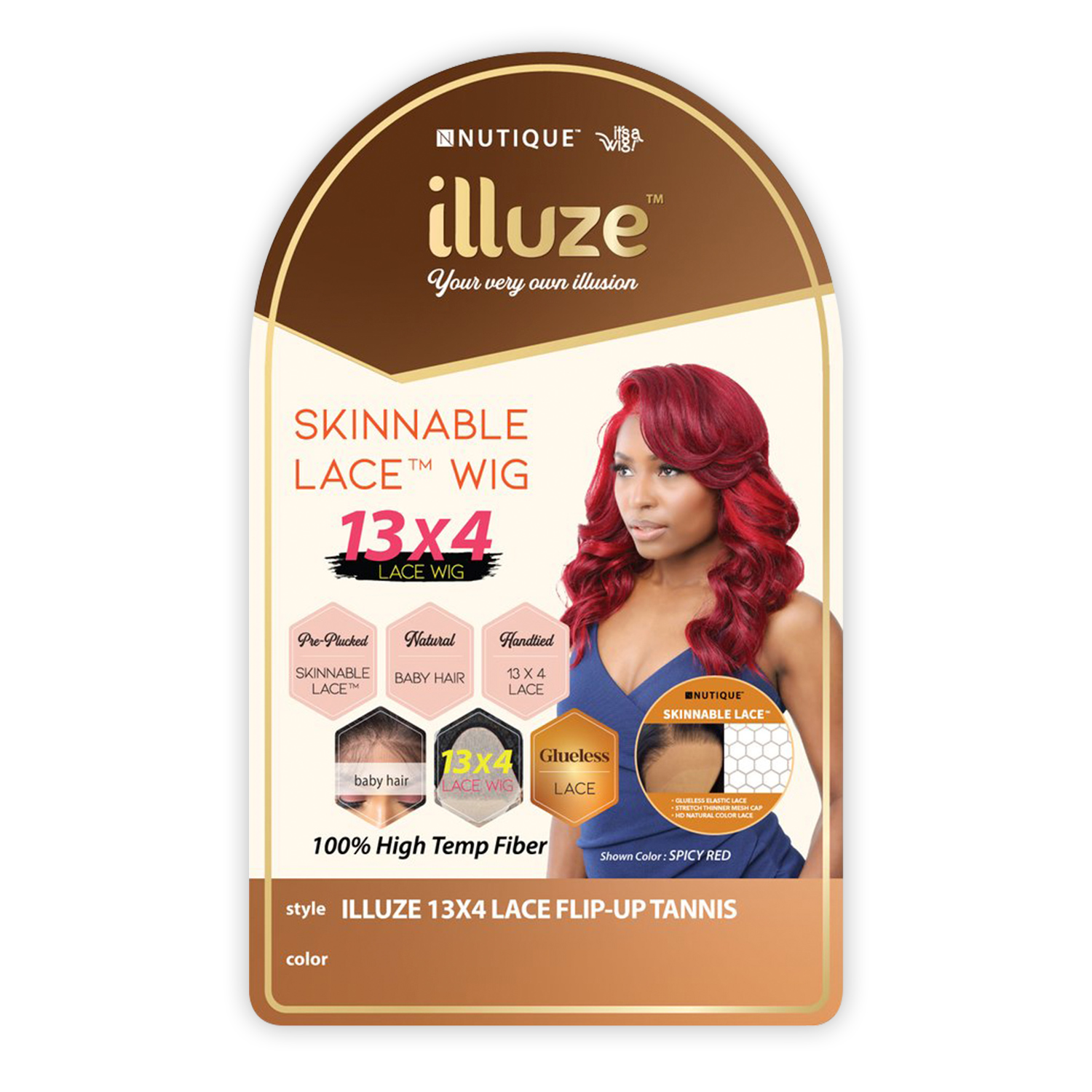 Nutique HD Lace Front Wig Glueless Illuze 13X4 Lace Flip-Up Tannis