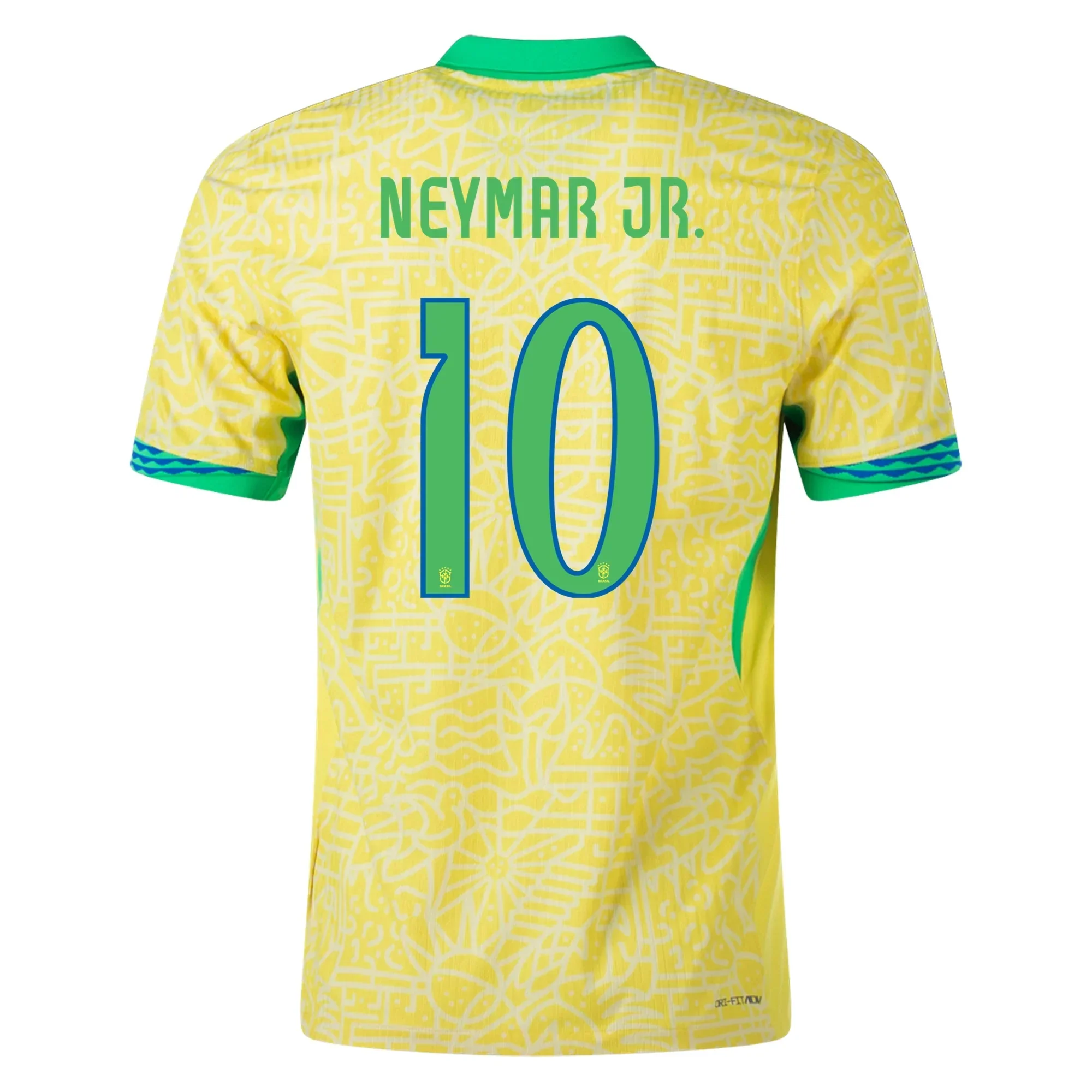 Mens Brazil Neymar Jr. Home Jersey 24/25 (Dynamic Yellow/Lemon Chiffon/Green Spark)