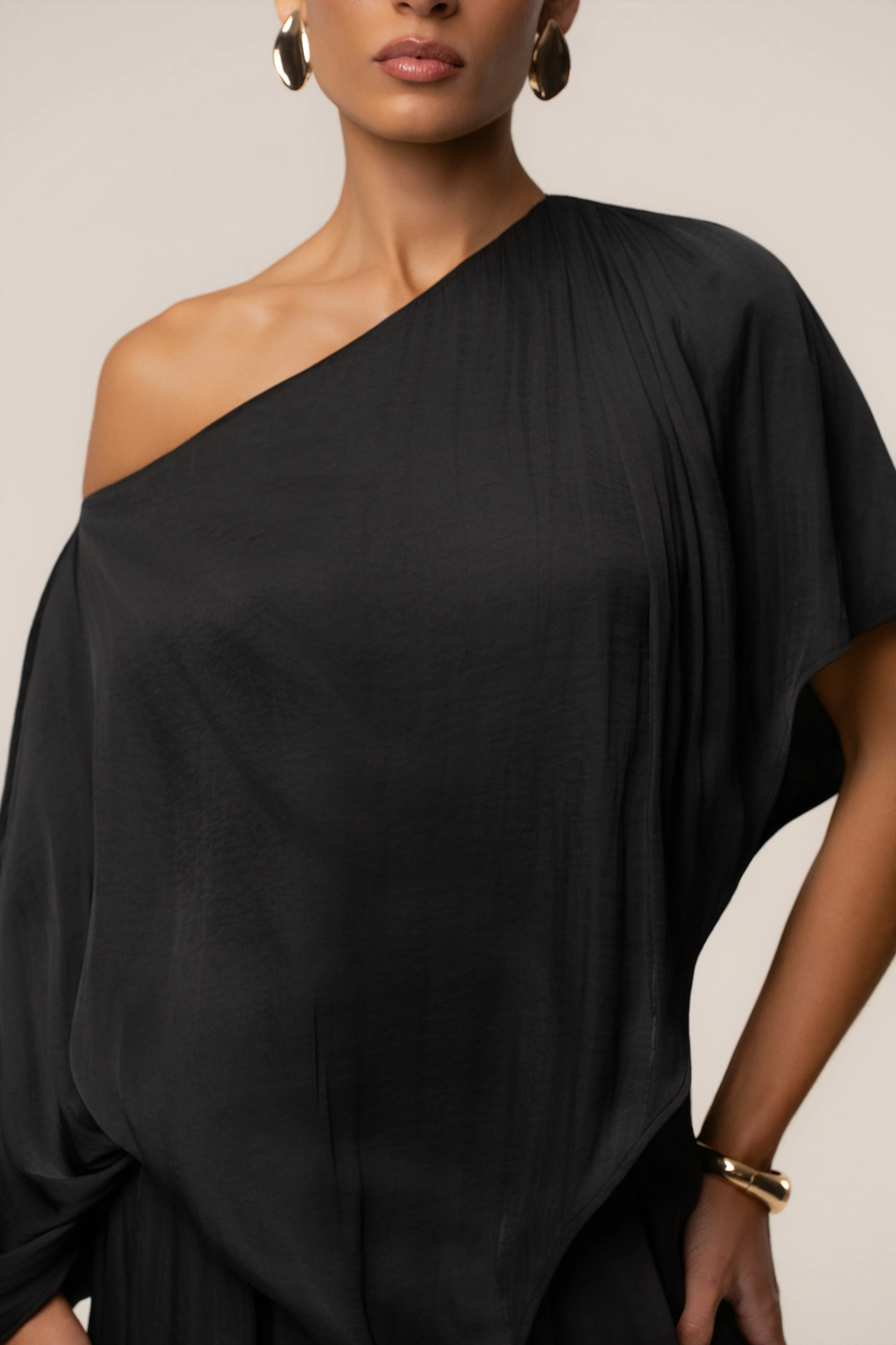 Black Brisa Drape Top