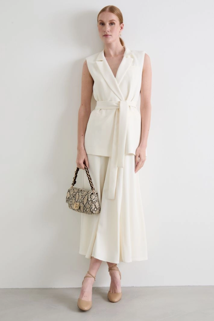 Belted gilet - CREAM