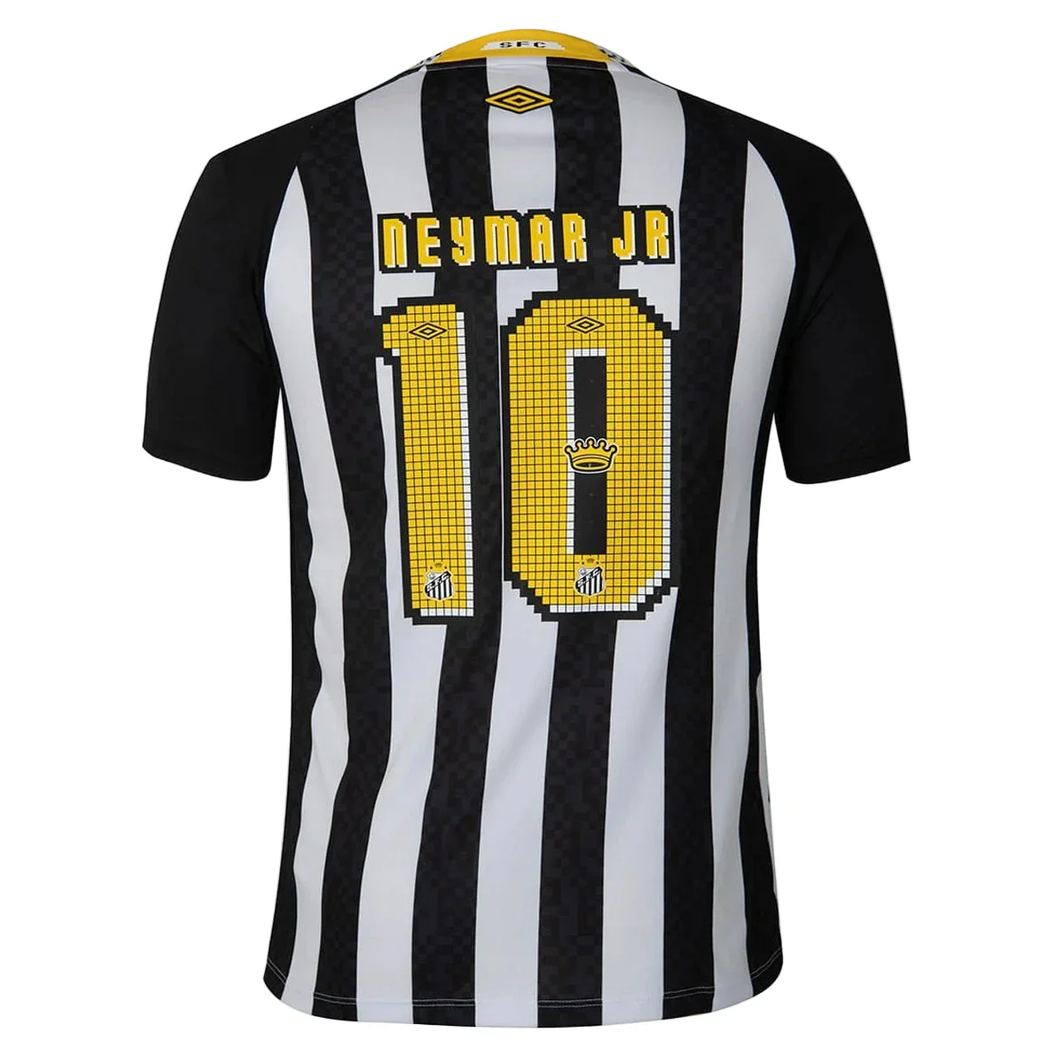 Umbro Men's Neymar Jr Santos FC Away Jersey 25/26 (Black/White)