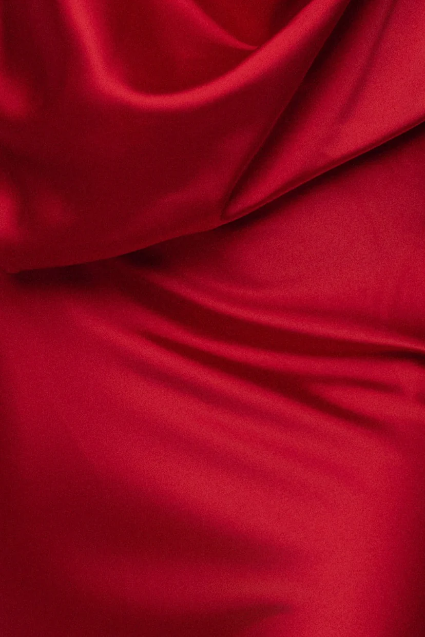 Red Delmara Cowl Maxi Dress