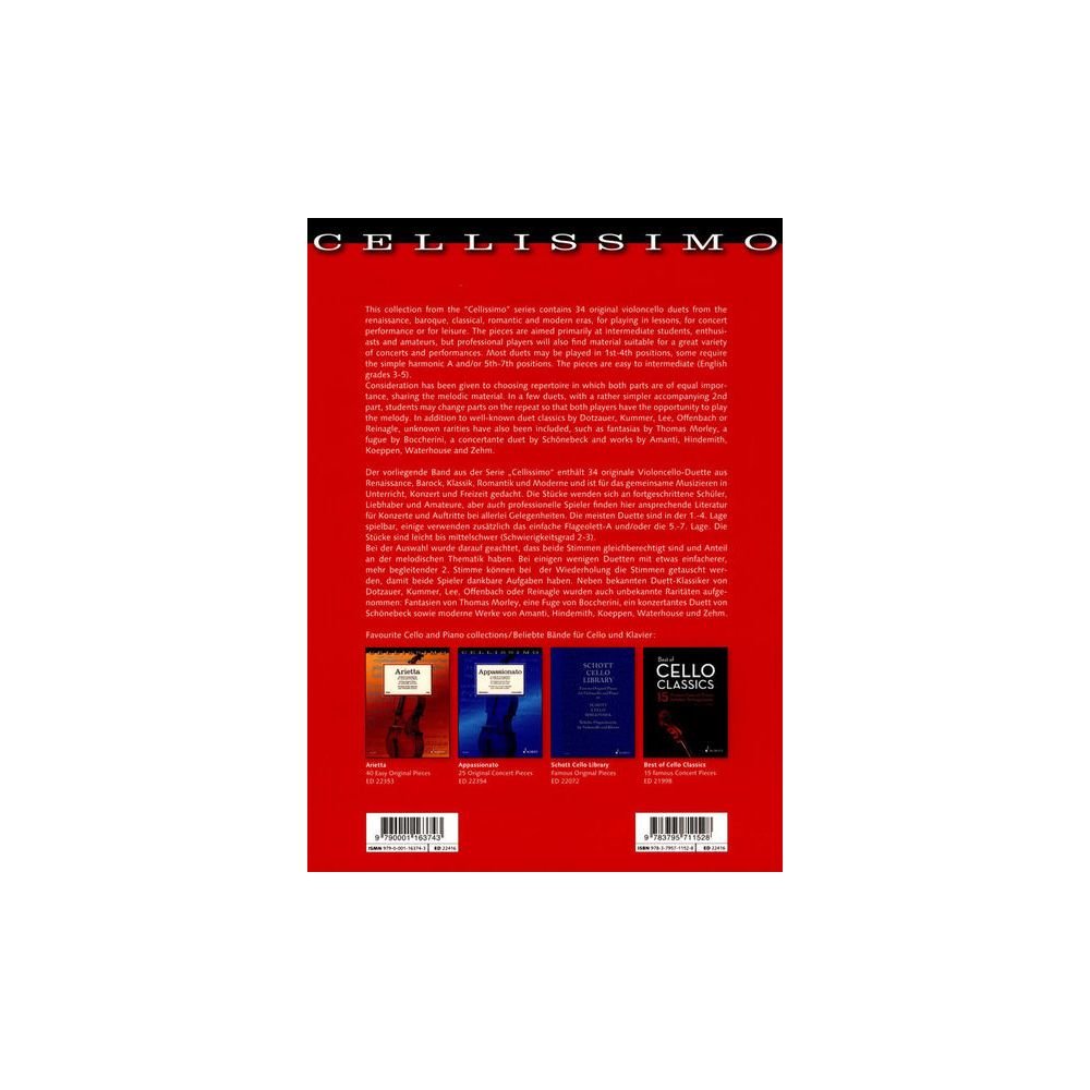 Schott Cello Duets – Thomann Ireland