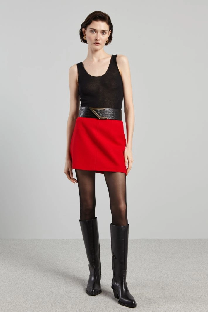 Knitted tank top - BLACK