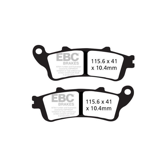 EBC Sinter Metal Sintered Brake Pads Front/Rear (model dependent)Ref: Fa261 / 2Hh / 17211009