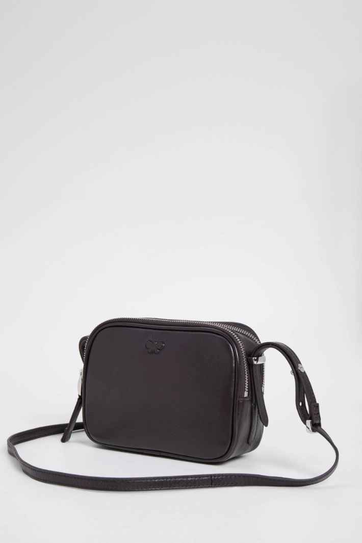 Nappa leather shoulder bag - BROWN