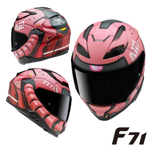 HJC F71 full face helmet - ZAKU BANDAI NAMCO - Red / BlackRef: HJ1342