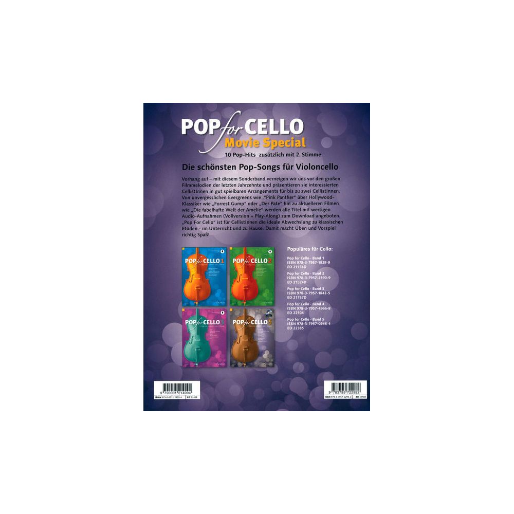Schott Pop For Cello Movie Special – Thomann Ireland