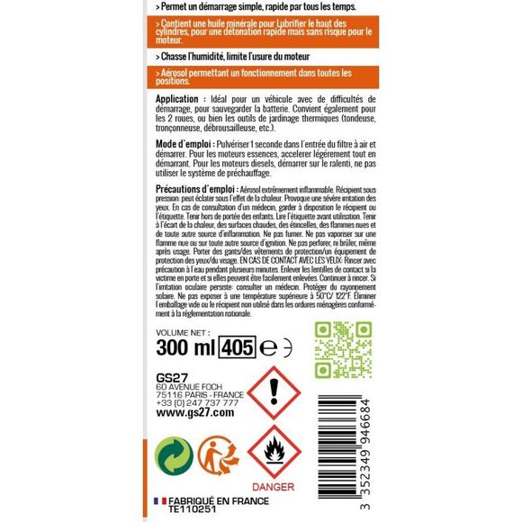 Help De Demage GS27 Express start - High universal perfomanceRef: gs0111 / te110251
