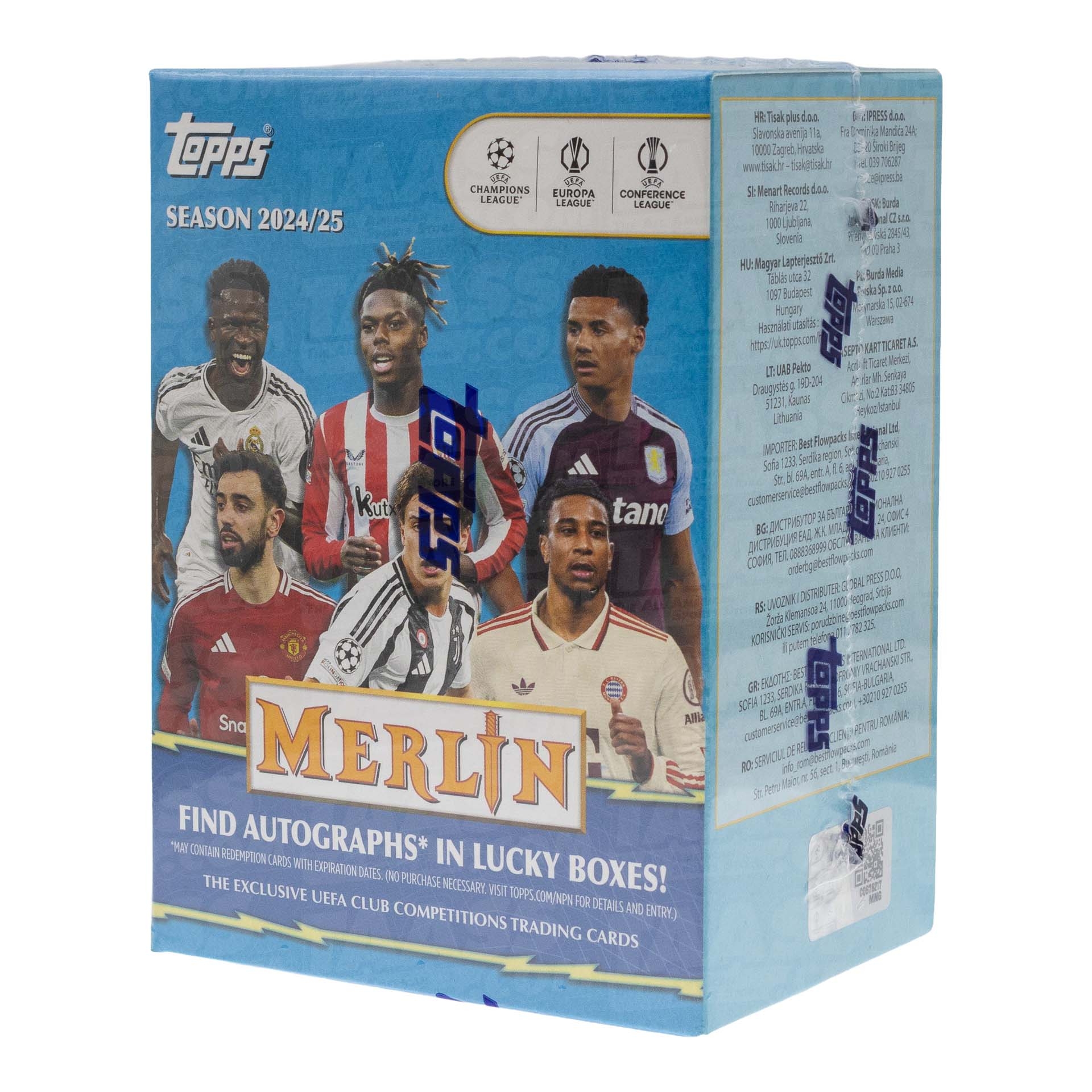 2024/25 Topps Chrome Merlin UEFA Club Competitions Football Blaster Box