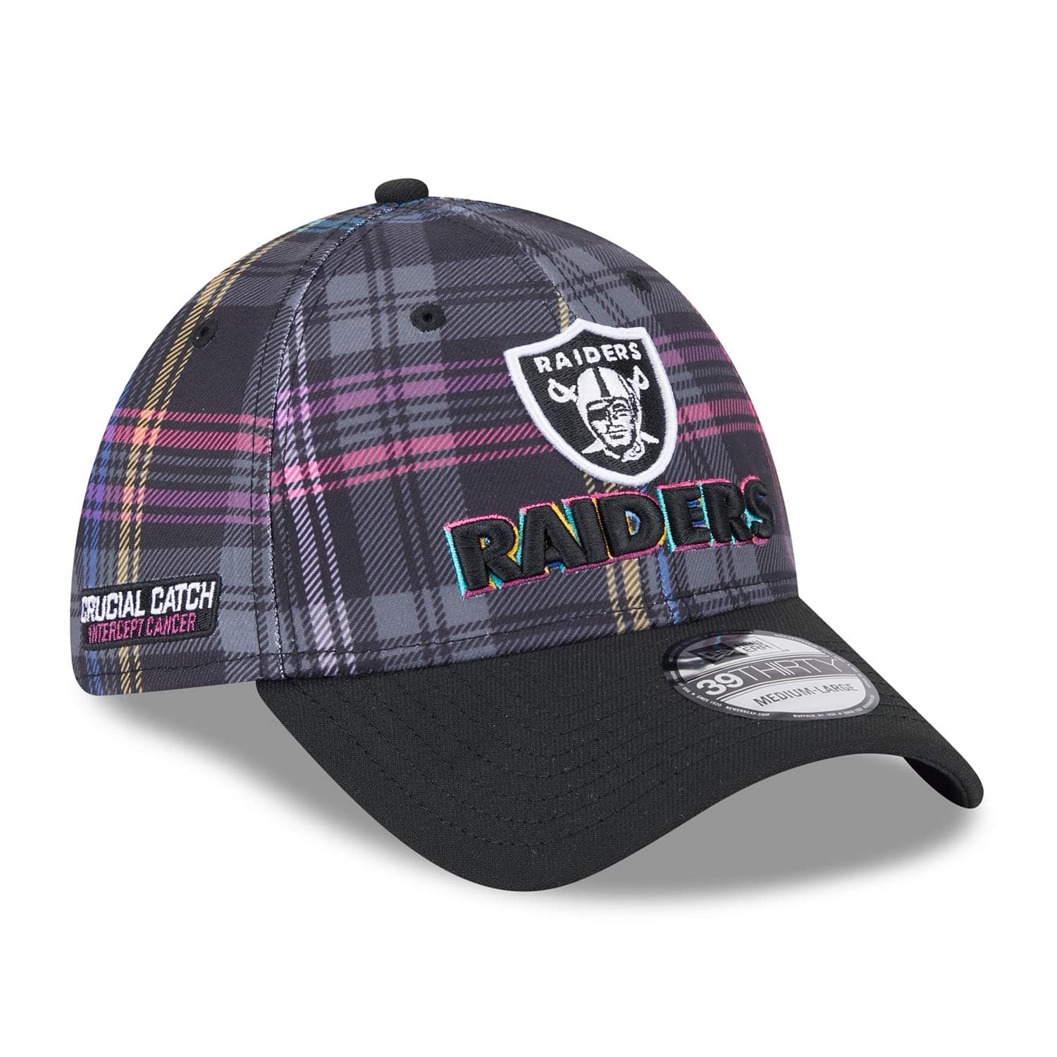 Las Vegas Raiders 2024 NFL Crucial Catch New Era 39THIRTY Flex Cap