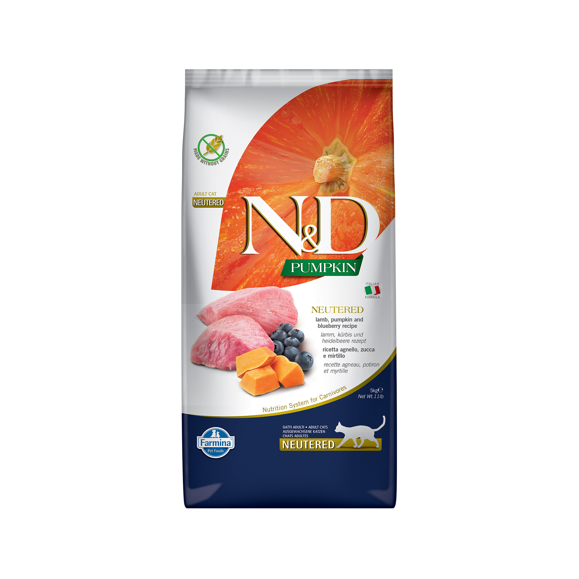 Farmina N&D Pumpkin Neutered Cat Food - Lamb - 1.5 kg