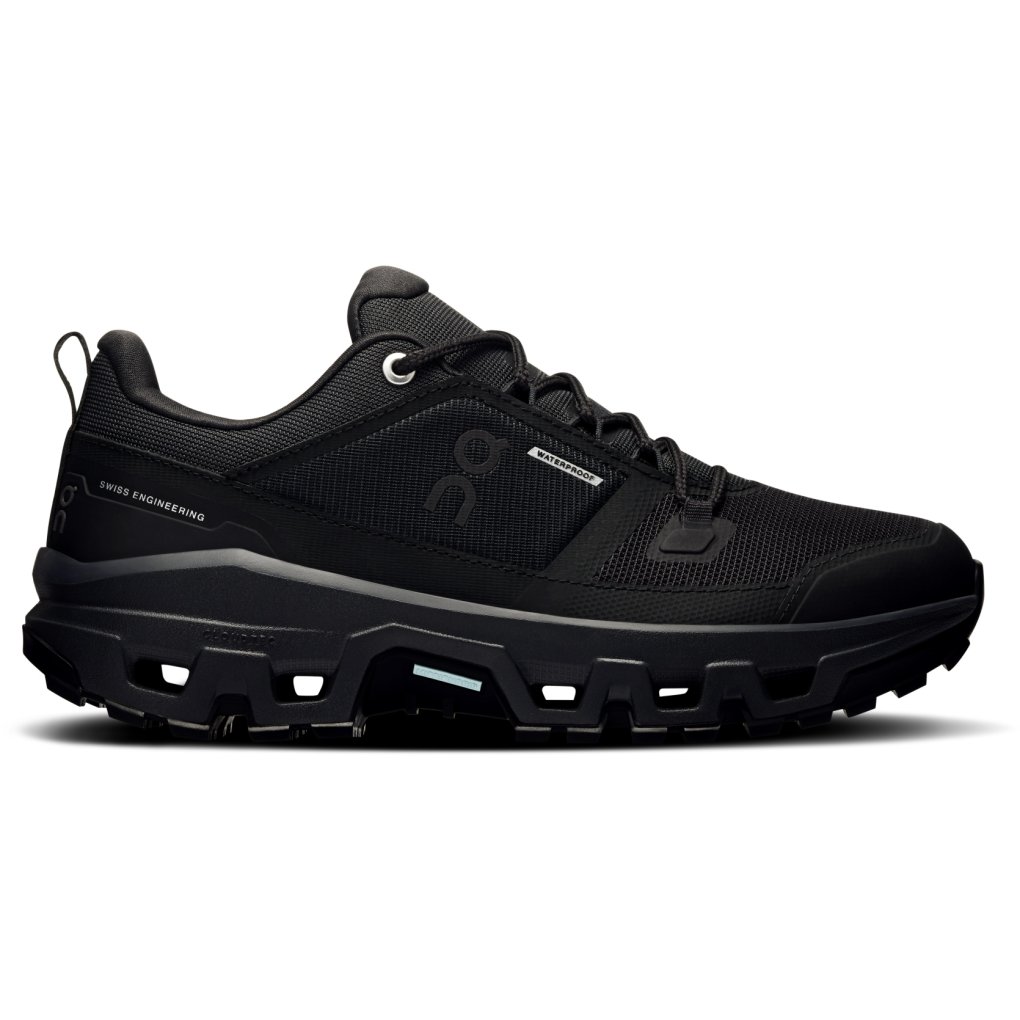 On Cloudrock Low Waterproof Hiking Shoes Women - Black | Black