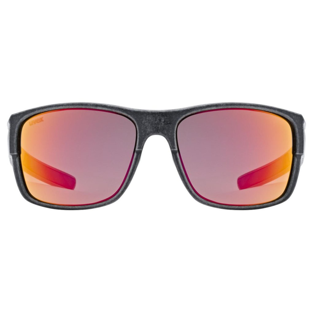 Uvex esntl urban Glasses - black matt/mirror red