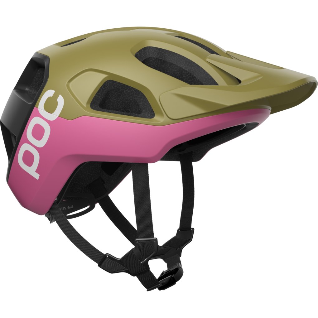 POC Cularis MIPS Helmet - 8876 Olivine Green Matt/Thulite Pink Matt