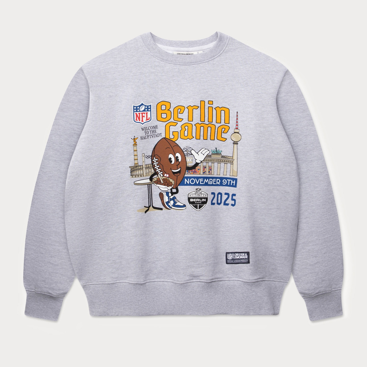 2025 NFL Berlin Game L&L '96 Crew Sweater Gray