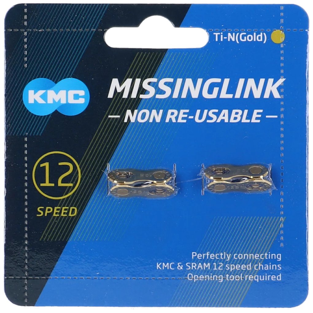 KMC MissingLink 12NR Ti-N Gold Chain Connector - 12-speed - 2 pcs.