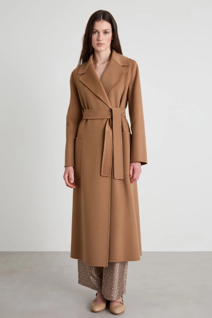 Wool robe coat - CAMEL