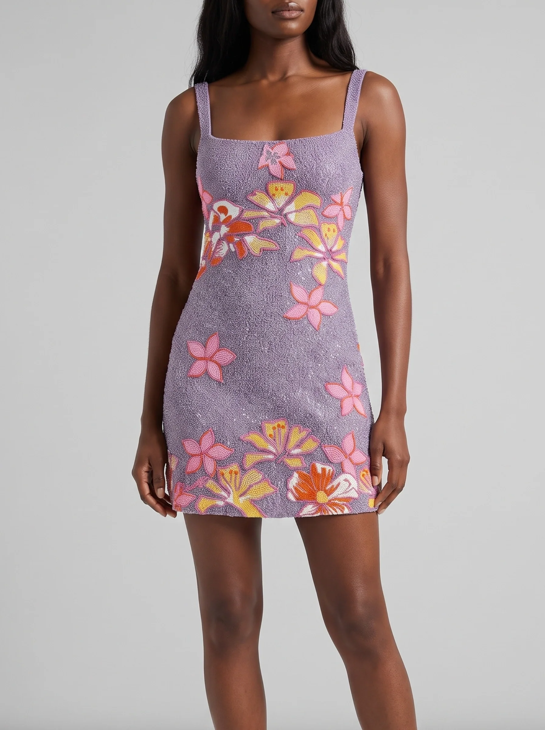 Millie Petals Lilac Mini Dress