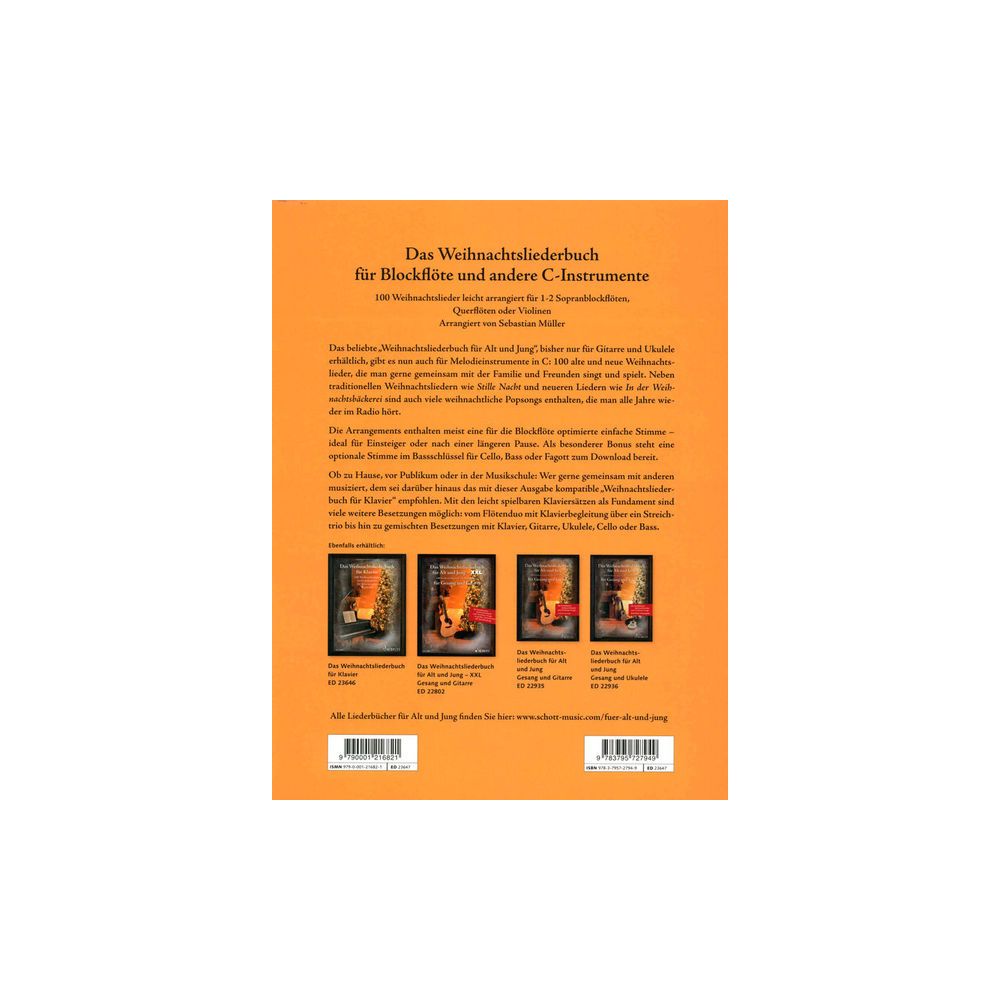 Schott Weihnachtslieder Blockflöte – Thomann Ireland