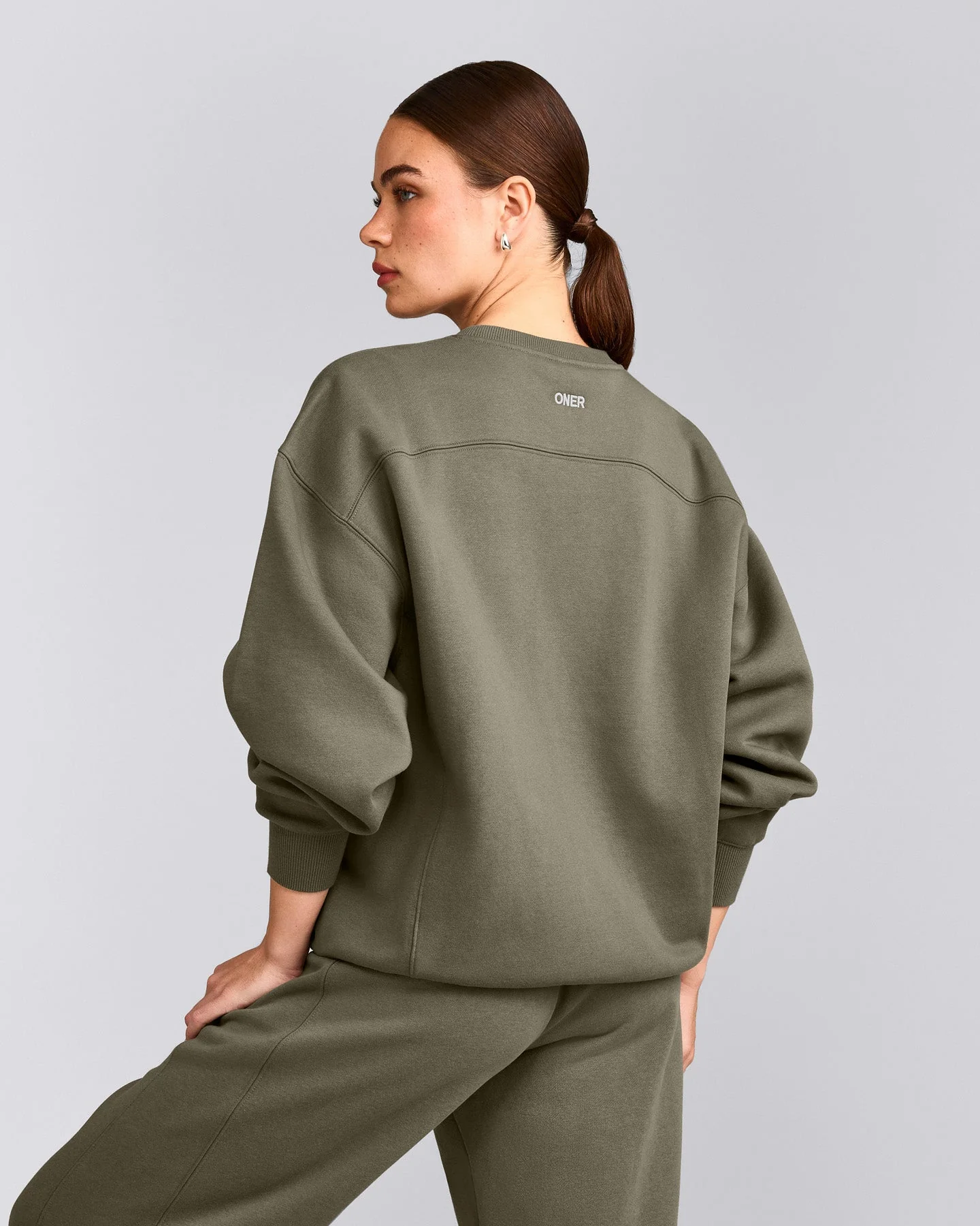 Foundations Cosy Crew Neck Sweatshirt | Alpine Green