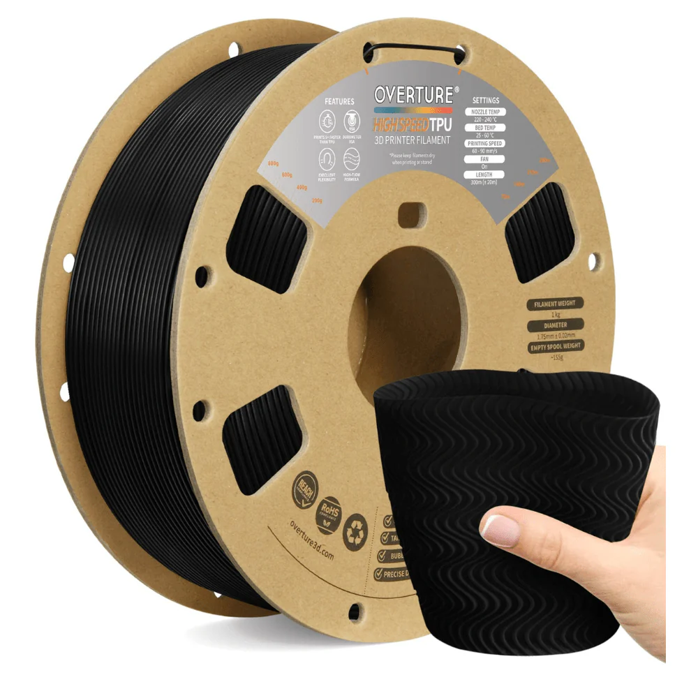 Overture High Speed TPU 3D Printer Filament 1.75mm