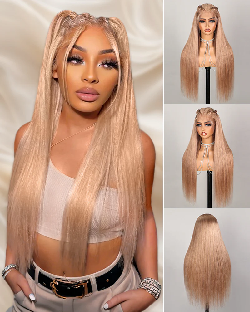 Ophirawig 6x5/13x4 Lace Glueless Milk Tea Brown Straight Wig Pre-cut Lace Beginner Friendly