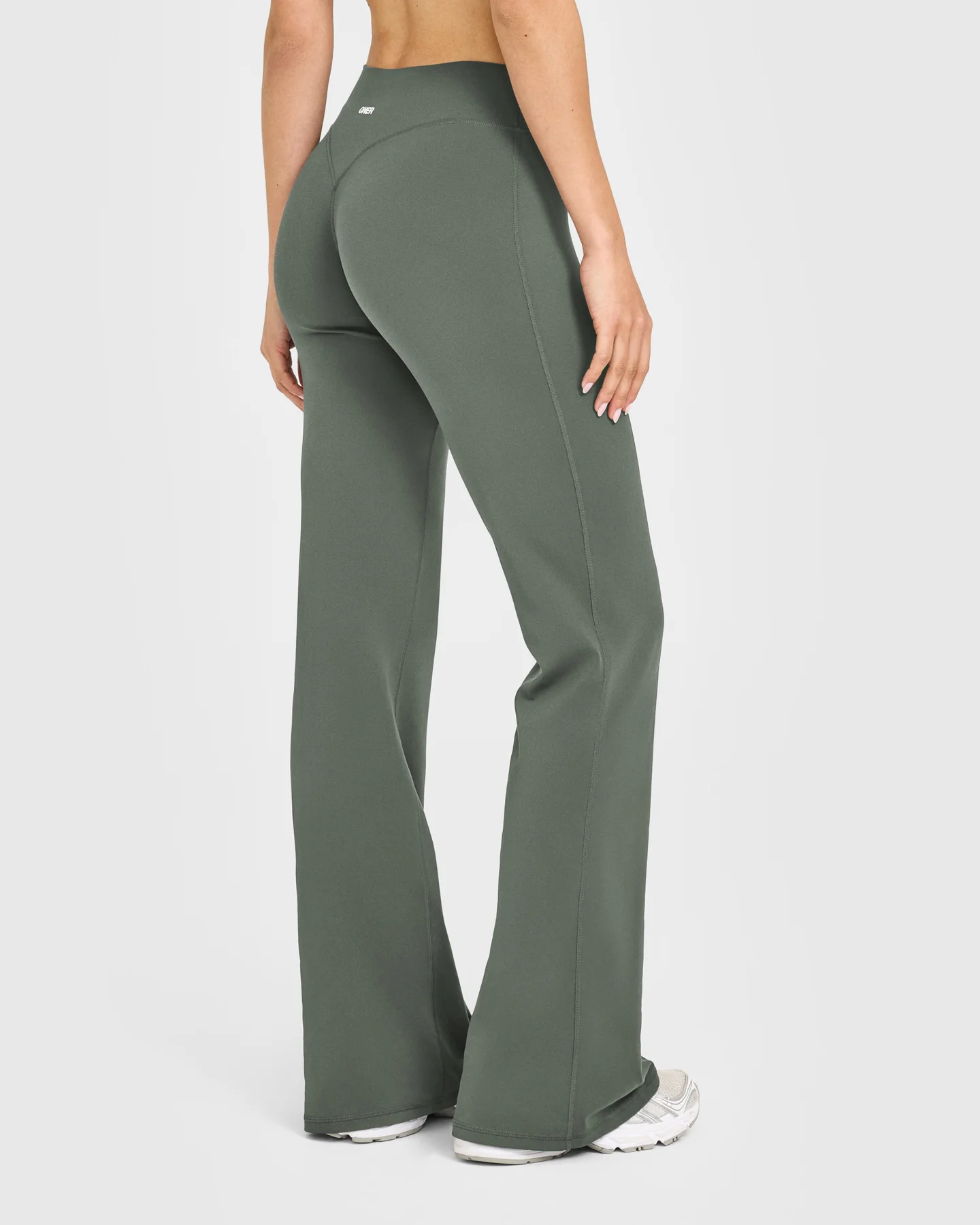 SoftMotion™ Flared Bottoms with White Logo | Dark Khaki