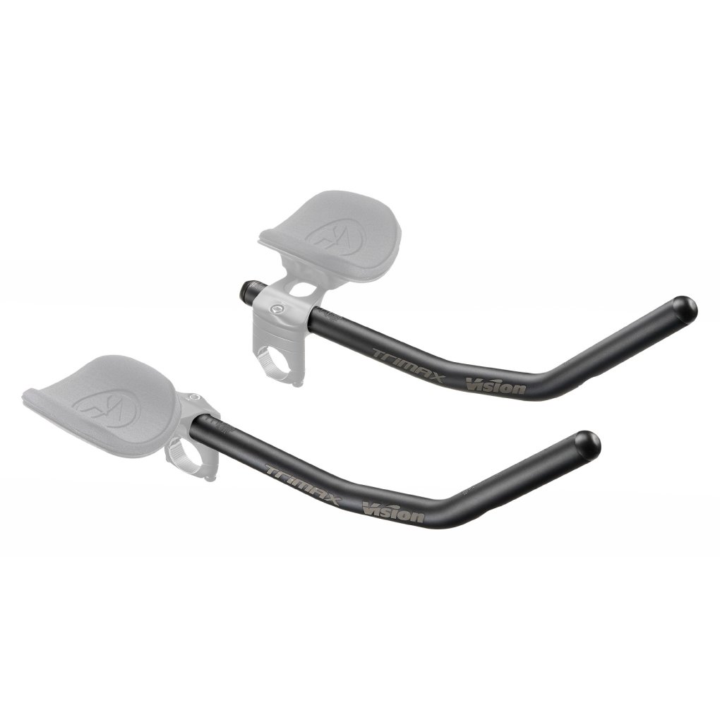 Vision Trimax Extensions for Clip-On Aerobars - Reversible - J-Bend - black