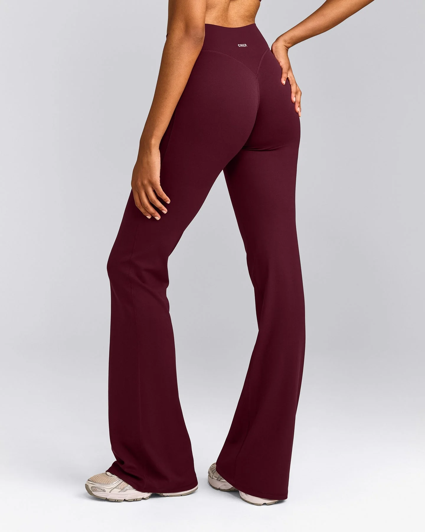 SoftMotion™ Flared Bottoms with Grey Logo | Cherry Lacquer Purple