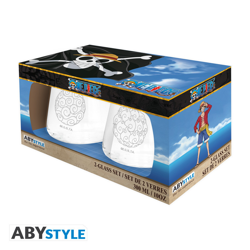 ONE PIECE 2 Glass Set Devils Fruits