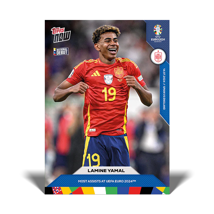 Lamine Yamal - Most assists at UEFA EURO 2024™ - EURO 2024 TOPPS NOW® Card 67