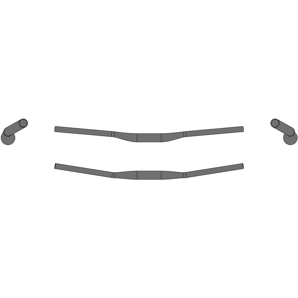 Ergotec Low Riser Ray 35.0 MTB Handlebar - Safety Level 6 - matt black