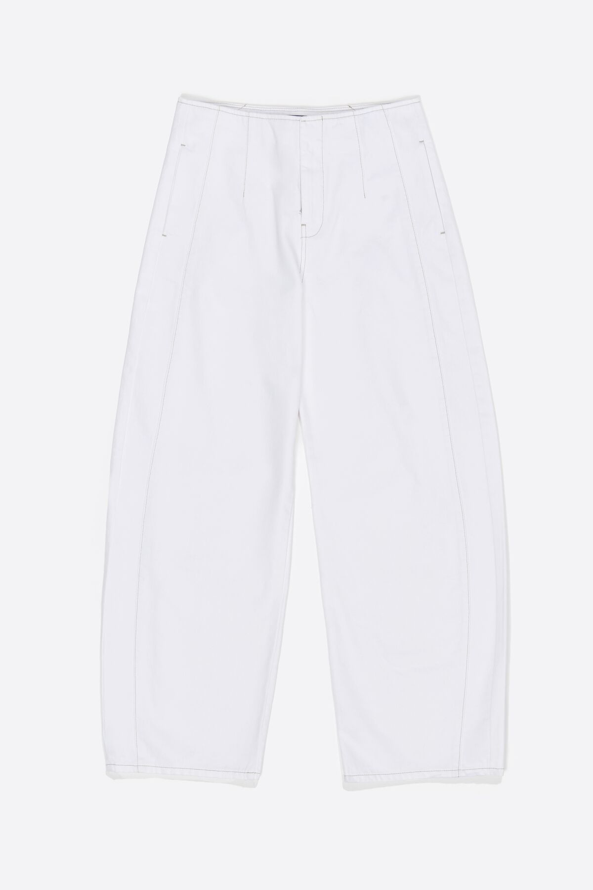BARREL - Off-white buckled denim jeans