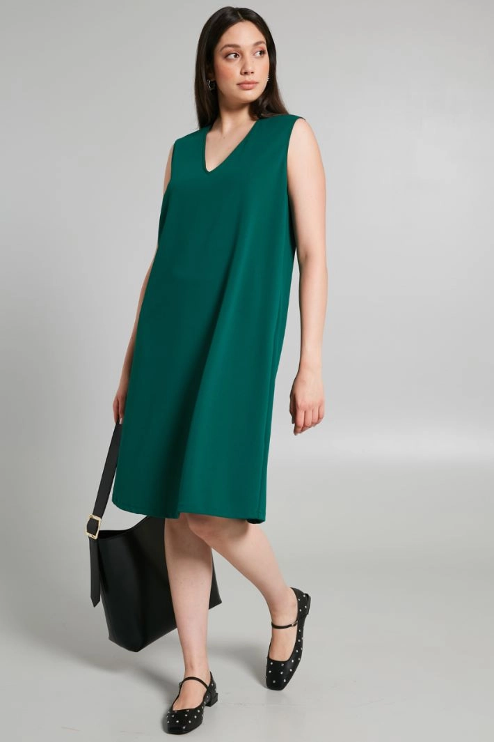 Crepe jersey dress - GREEN