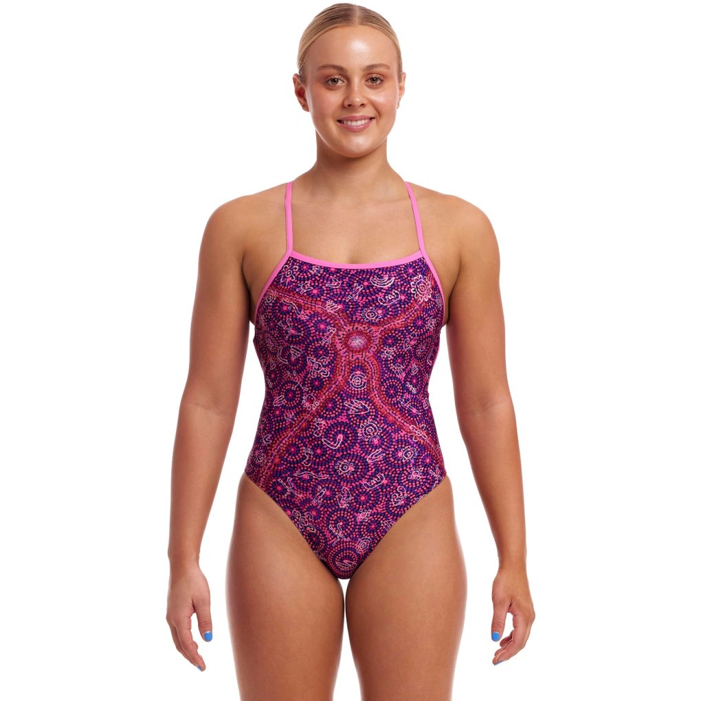 Funkita Strapped In Eco One Piece Swimsuit Women - Walk Together