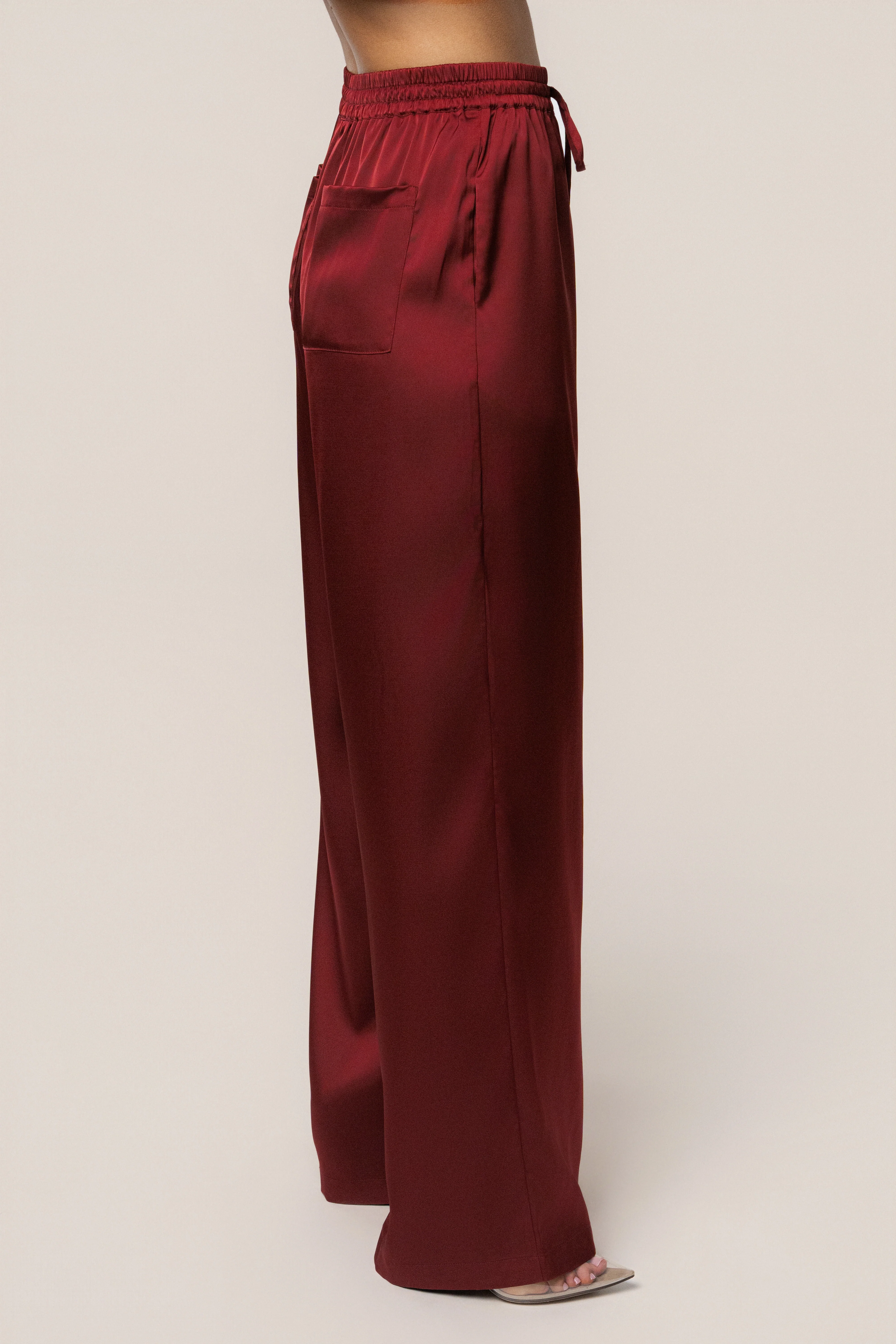 Burgundy Sunny Day Drawstring Pants