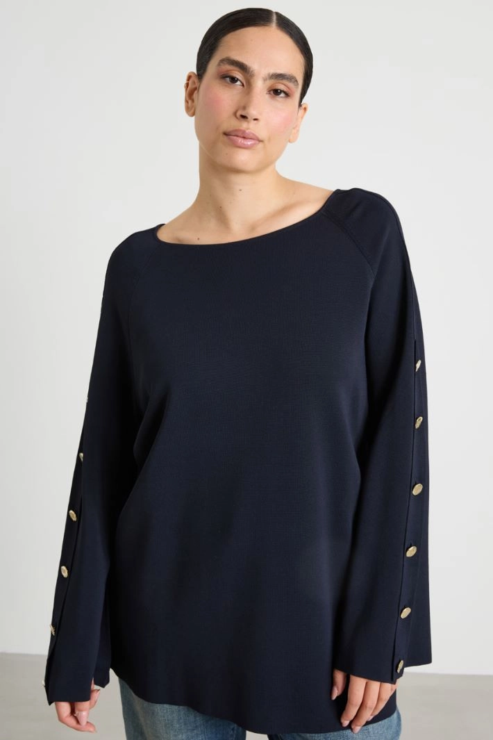 Viscose sweater - NIGHT BLUE