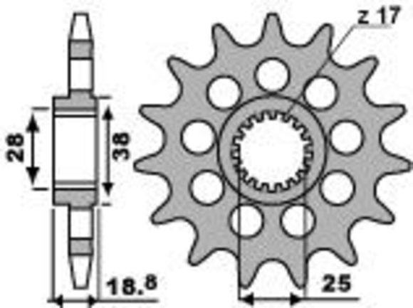 PBR Standard Steel Transmission Output Sprocket 2194 - 520Ref: Pbr00720A / 1077606001