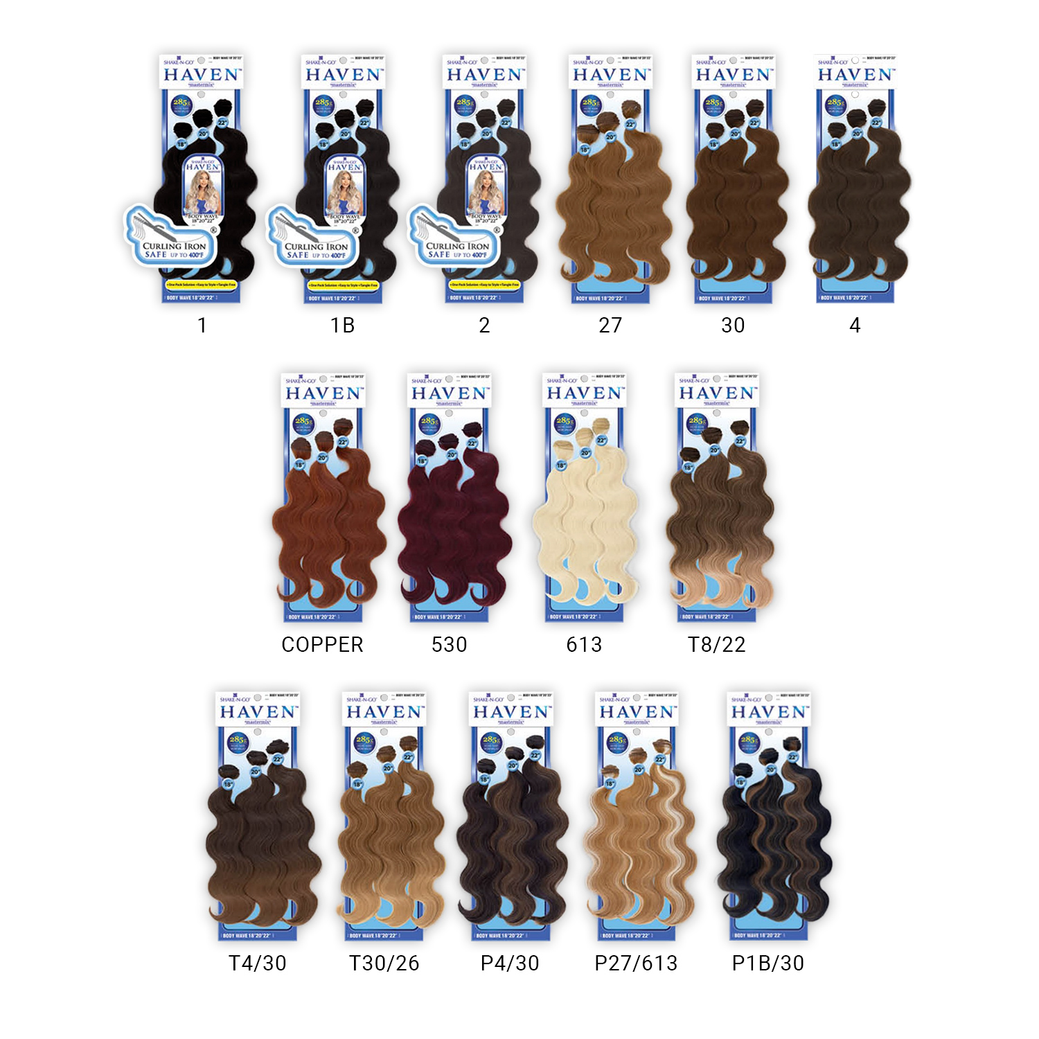 Shake-N-Go Weave Haven Mastermix 3 Bundles Body Wave 18