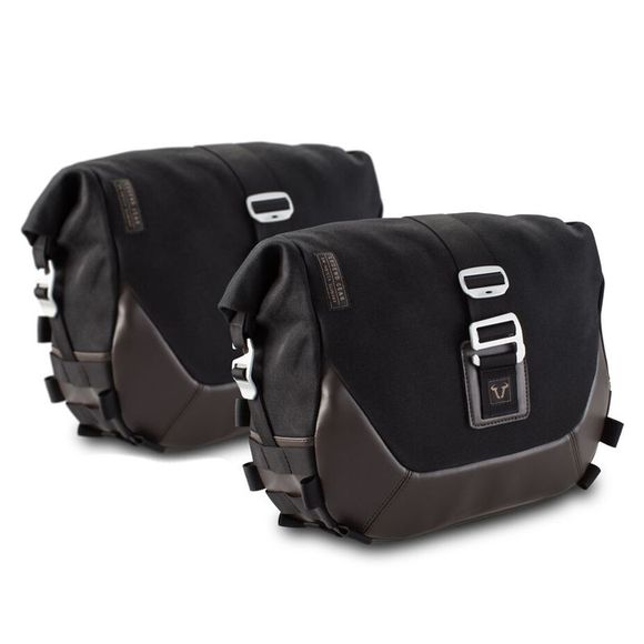 SW-MOTECH LEGEND GEAR saddlebags (2 x 9.8 liters) for Universal strap - Black / BrownRef: swm0590 / bc.hta.00.403.20000