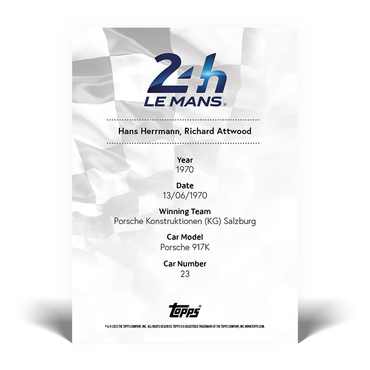 2023 Topps 24H of Le Mans Poster Art #25 - Topps UK